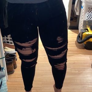 American eagle black ripped jeans